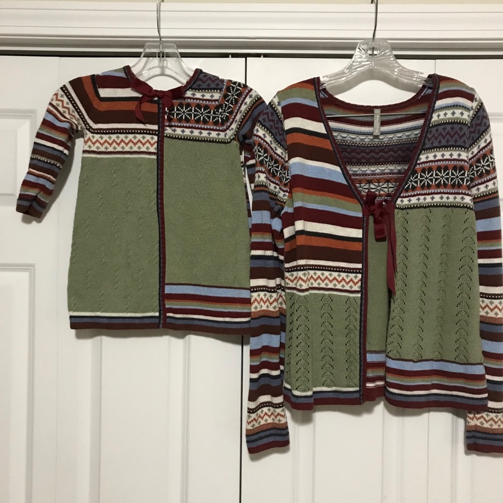 Hanna Andersson Mom & Me sweater and sweater dress